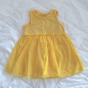 Hanna Andersson yellow tulle dress. Size 6-12 months